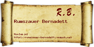 Rumszauer Bernadett névjegykártya