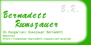 bernadett rumszauer business card